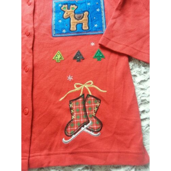 Planet & Co UGLY CHRISTMAS SWEATER TREES Sz S - Picture 6 of 8